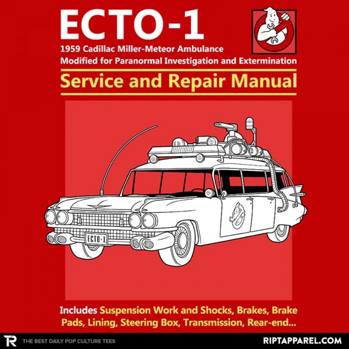 ECTO-1 Service and Repair Manual t-shirt