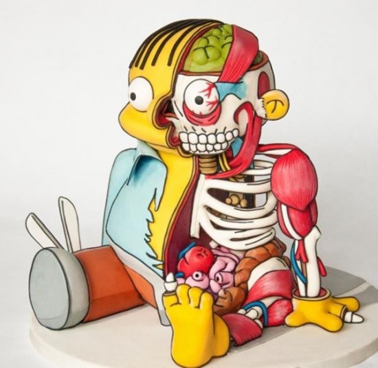 Cutout Ralph Wiggum Cake