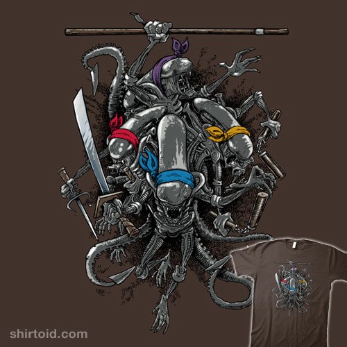 Ancient Ninja Xenomorphs t-shirt