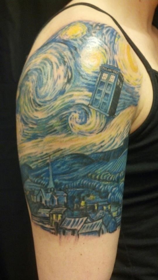 Starry Starry TARDIS Tattoo