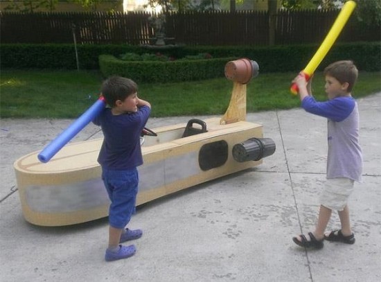 Awesome Dad Builds Working Star Wars X-34 Landspeeder For His Son's Birthday