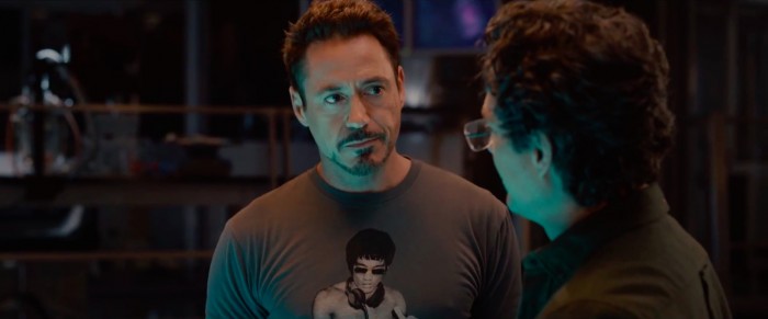 Robert Downey Jr and Mark Ruffalo in Avengers: Age of Ultron