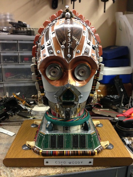 C3PO made from Scrap Electronics