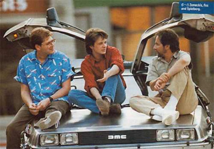 Zemeckis on Back to the Future set