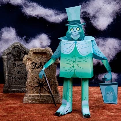 Papercraft Hatbox Ghost from the Haunted Mansion