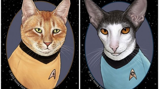 Artist Draws Adorable 'Star Trek' Cats