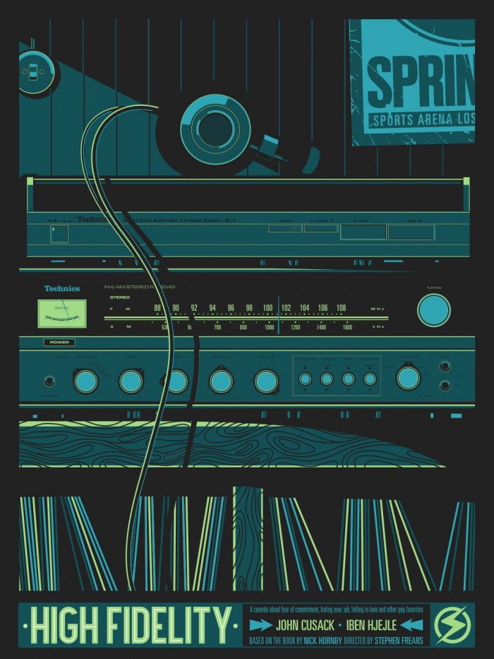 "Top Five Records" High Fidelity screenprint by Salvador Anguiano