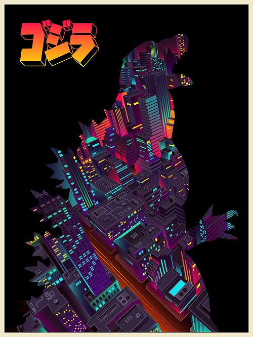 Godzilla poster by Andy Hau
