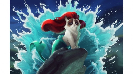 Grumpy Cat Little Mermaid