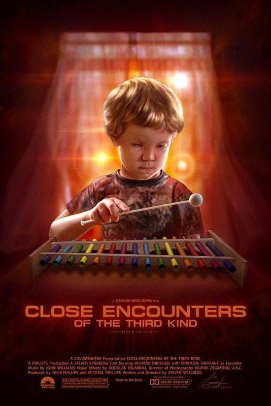 Close Encounters Of A Third Kind poster print by Casey Callender