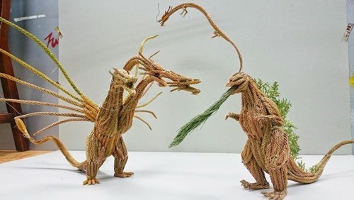 Godzilla Made of Pine Branches