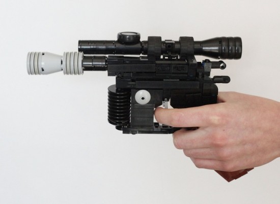 Han Solo's DL-44 Blaster Pistol Built With LEGOs