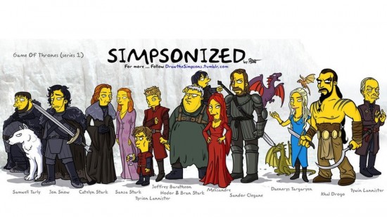 Game of Thrones' as 'Simpsons' Characters
