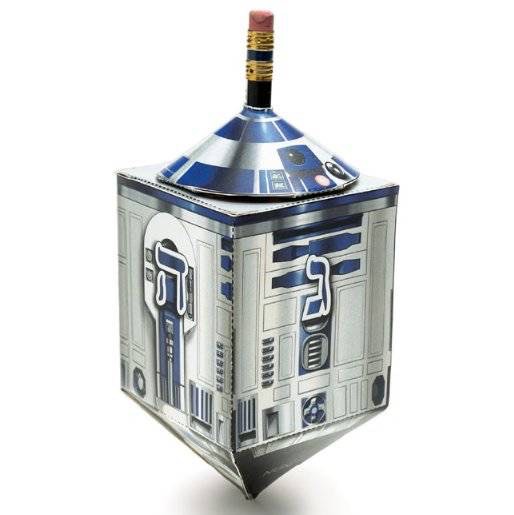 Papercraft R2-D2 dreidel