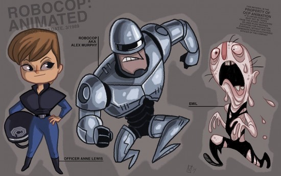 Robocop animated television show illustrations
