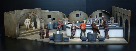 Elaborate, detailed Star Wars dioramas