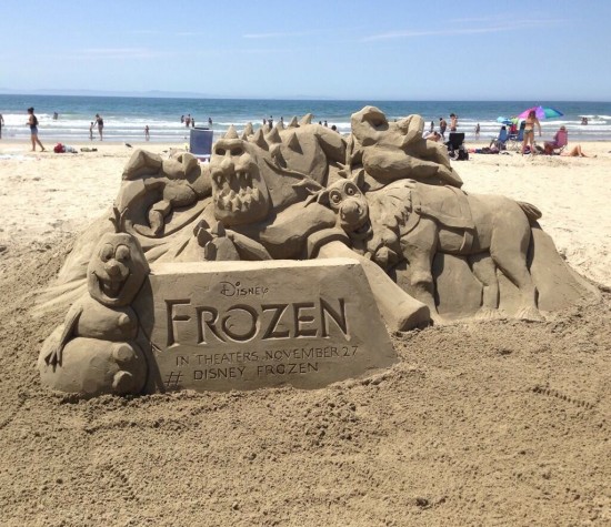 Frozen sand scuplture