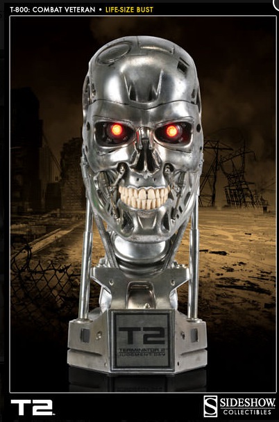 T-800: Combat Veteran Terminator Life-Size Bust by Sideshow Collectibles