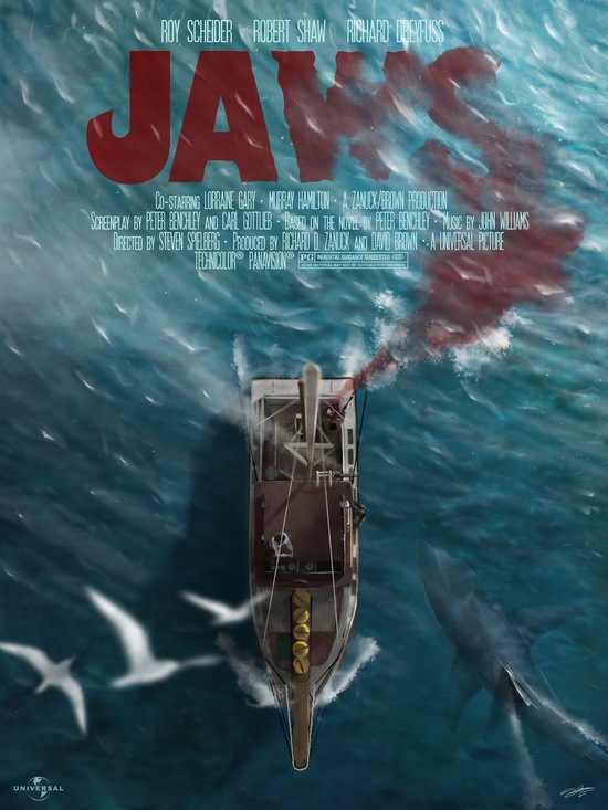 Jaws poster print by Andy Fairhurst