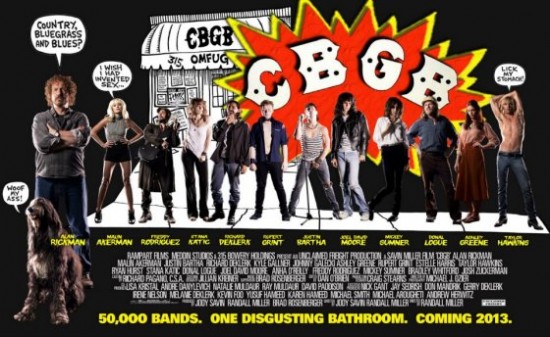 Poster for CBGB, Starring Alan Rickman and Rupert Grint