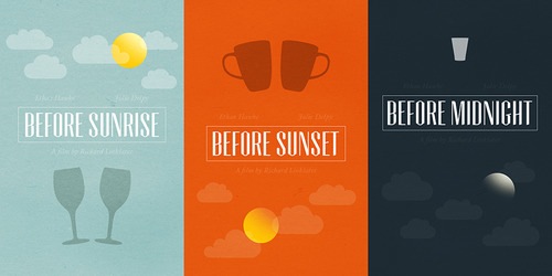 Before Sunrise, Before Sunset, Before Midnight posters by Chay Lazaro