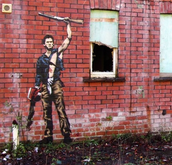 Army of Darkness street art