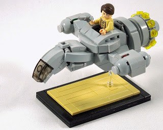 Micro-sized Lego science fiction vehicles
