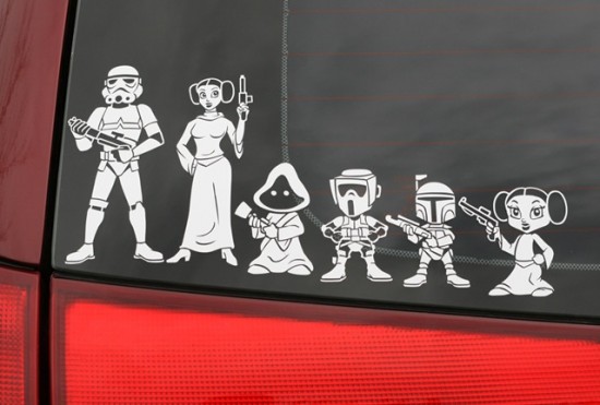 Star Wars Family Member Car Stickers