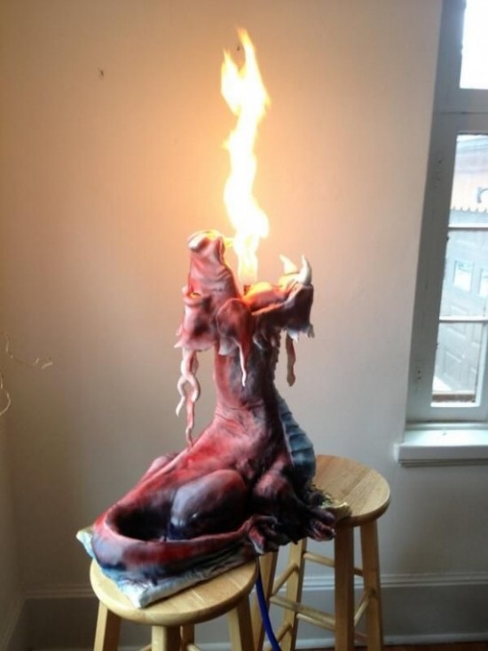 Fire-Breathing Smaug Cake