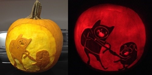 Adventure Time pumpkin carving