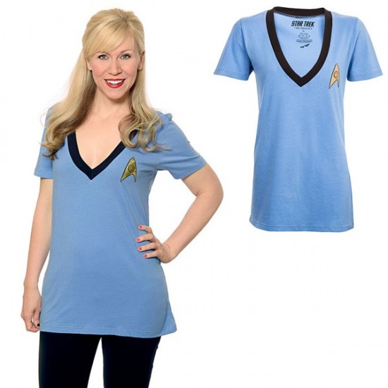 Star Trek Logo V Neck Ladies Tee