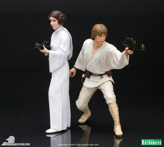 Kotobukiya: Luke Skywalker & Princess Leia ARTFX+ Statue