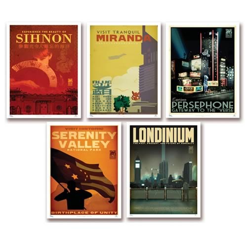Serenity Blue Sun Travel 5-Pack Posters