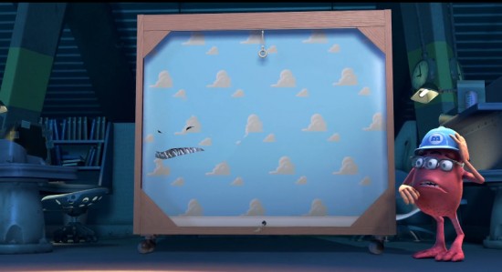 Toy Story easter egg in Monsters Inc.