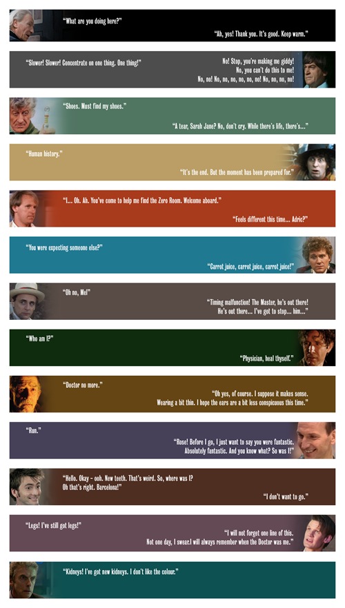 First and Last Lines of Each Doctor