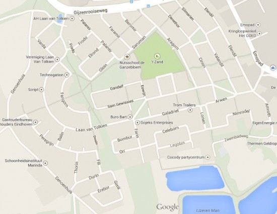 Netherlands Town With Tolkien Character Street Names