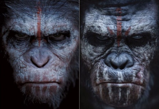 Caesar and Koba from Dawn of the a Planet of the Apes