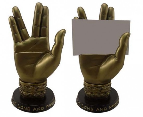 Star Trek Spock Hand Business Card Holder Statue