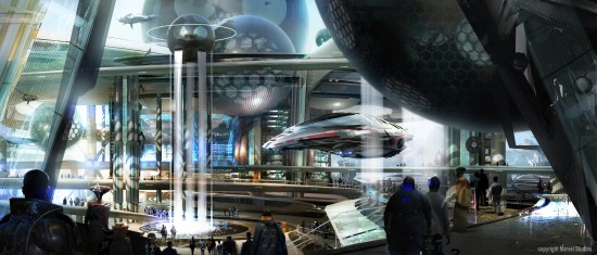 Stephan Martiniere - Guardians Concept art spartoi city mall