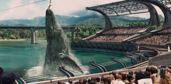 Jurassic World water dinosaur possibly a Mosasaurus