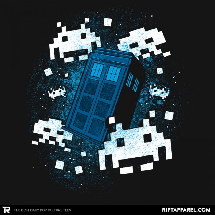 Time and Space Invaders t-shirt