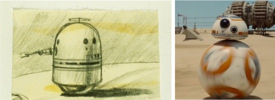 Ralph Mcquarrie R2-D2 concept design inspired the Force Awakens ball droid