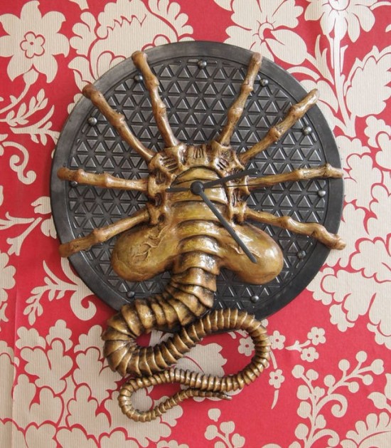 Sculptural Wall Clock That Looks Like an 'Alien' Facehugger