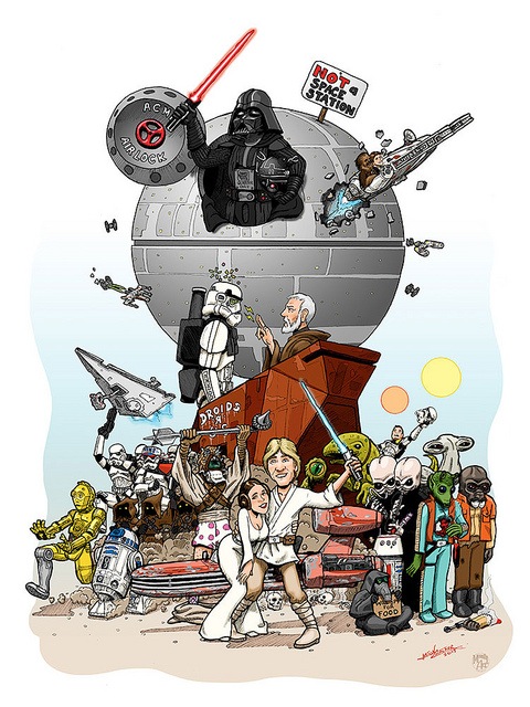 Star Wars Spoof Poster by Jason Chalker