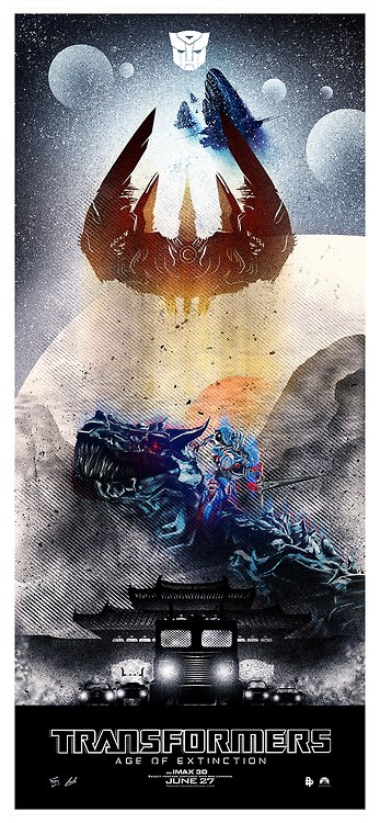 Transformers: Age of Extinction poster by Luke Butland