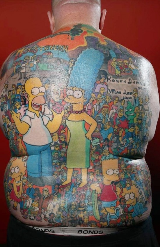 Guy Gets 203 Simpsons Character Tattoos