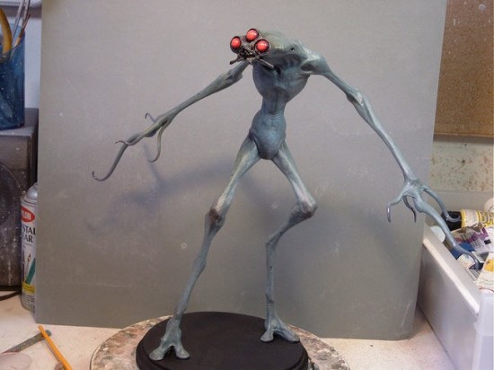 Jordu Schell's concept maquettes for the aliens in War of the Worlds