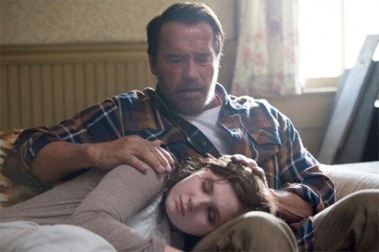 Arnold Schwarzengger & Zombie Abigail Breslin in 'Maggie'