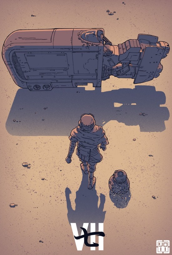 Akira inspired Star Wars: The Force Awakens art by Laurie Greasley