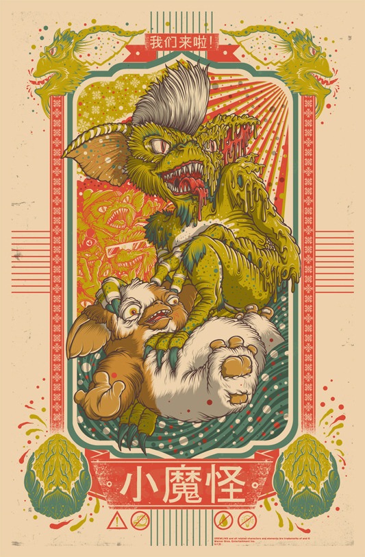 Gremlins poster by Drew Millward